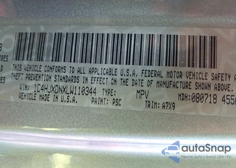 2020 Jeep Wrangler Unlimited Sport Altitude 4X4 из США, поврежденный, VIN 1C4HJXDNXLW110344